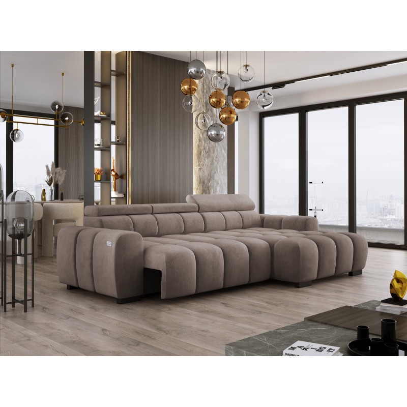 "OMBO S Right-Handed Corner Sofa with Electric Adjustment in SALVADOR 03" "OMBO S Right-Handed Corner Sofa with Electric Adjustment in SALVADOR 03"