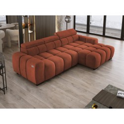 OMBO S Right-Hand Corner Sofa with Electric Adjustment in SALVADOR 07