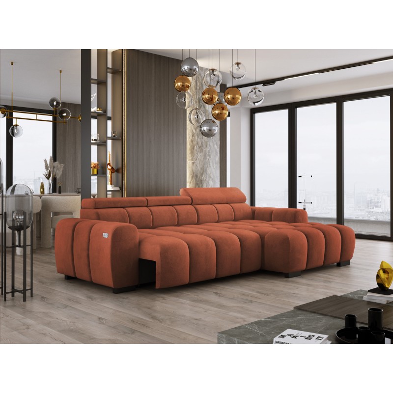 OMBO S Right-Hand Corner Sofa with Electric Adjustment in SALVADOR 07 OMBO S Right-Hand Corner Sofa with Electric Adjustment in SALVADOR 07