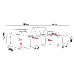 OMBO S Right-Handed Corner Sofa with Electric Adjustment SALVADOR 13 OMBO S Right-Handed Corner Sofa with Electric Adjustment SALVADOR 13