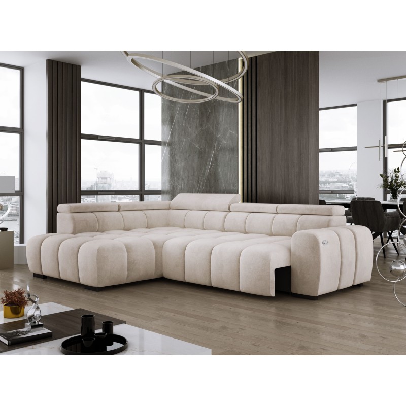 BULL L Left-Handed Corner Sofa with Electric Adjustment in SALVADOR 01 VERSAILLES BULL L Left-Handed Corner Sofa with Electric Adjustment in SALVADOR 01 VERSAILLES