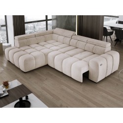 BULL L Left-Handed Corner Sofa with Electric Adjustment in SALVADOR 01 VERSAILLES BULL L Left-Handed Corner Sofa with Electric Adjustment in SALVADOR 01 VERSAILLES