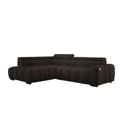 "BULL L Left-Handed Corner Sofa with Electric Adjustment in SALVADOR 04 VERSAILLES Style"