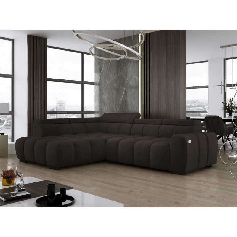 "BULL L Left-Handed Corner Sofa with Electric Adjustment in SALVADOR 04 VERSAILLES Style" "BULL L Left-Handed Corner Sofa with Electric Adjustment in SALVADOR 04 VERSAILLES Style"