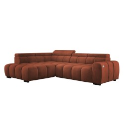 BULL L Left-Handed Corner Sofa with Electric Adjustment in SALVADOR 07 VERSAILLES Style