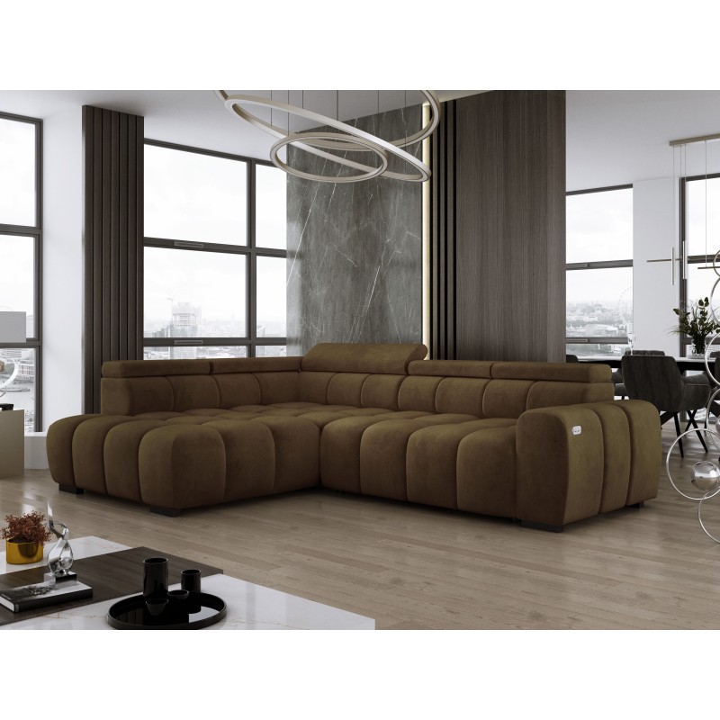BULL L Left-Handed Corner Sofa with Electric Adjustment SALVADOR 10 VERSAILLES BULL L Left-Handed Corner Sofa with Electric Adjustment SALVADOR 10 VERSAILLES