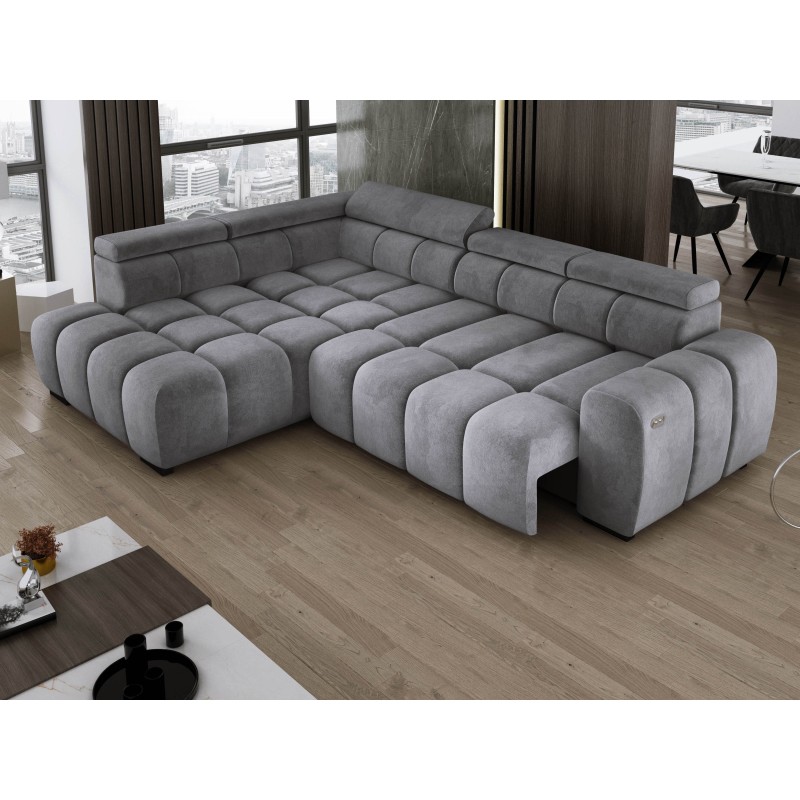 BULL L Left-Handed Corner Sofa with Electric Adjustment in SALVADOR 14 Versailles Style BULL L Left-Handed Corner Sofa with Electric Adjustment in SALVADOR 14 Versailles Style