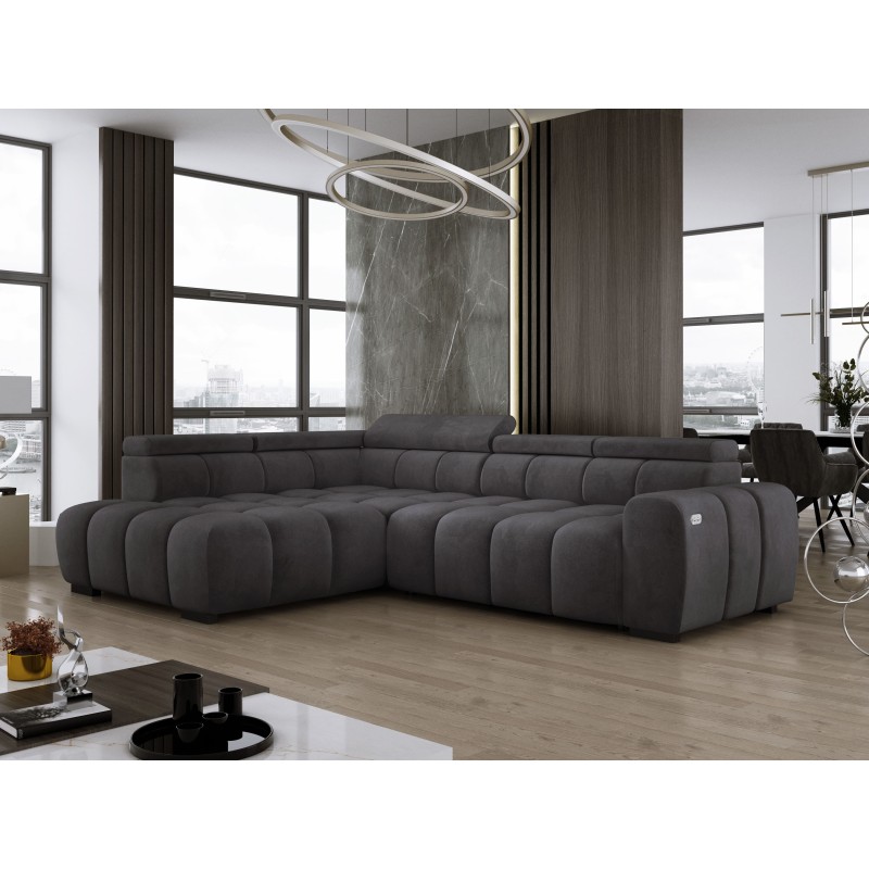 BULL L Left-Handed Corner Sofa with Electric Adjustment - SALVADOR 15 VERSAILLES BULL L Left-Handed Corner Sofa with Electric Adjustment - SALVADOR 15 VERSAILLES