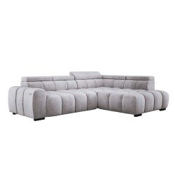 BULL L Right-Handed Corner Sofa with Electric Adjustment in SALVADOR 13 Versailles Style