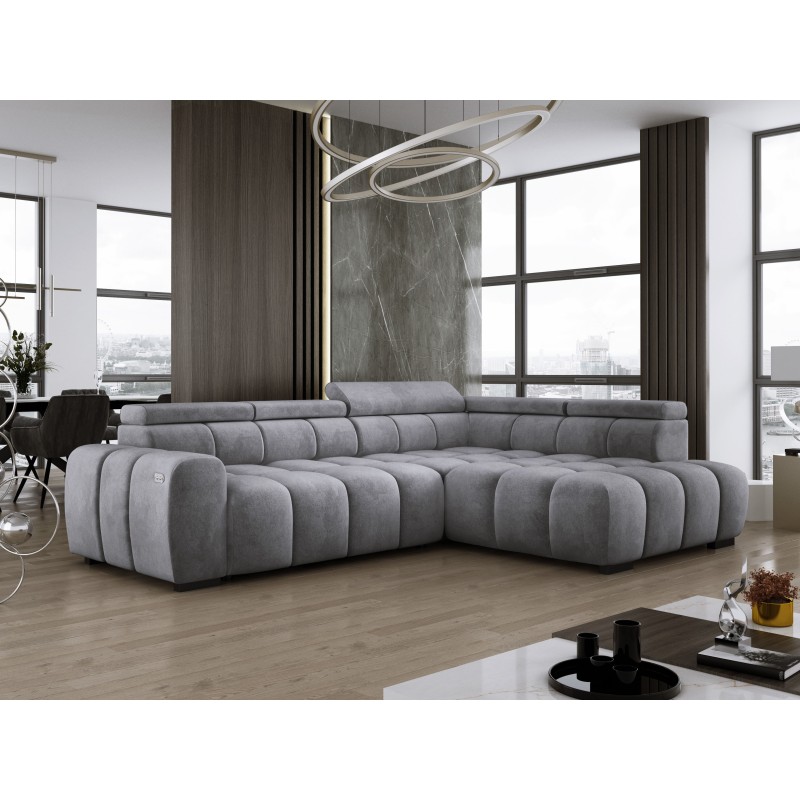 BULL L Right-Hand Corner Sofa with Electric Adjustment SALVADOR 14 VERSAILLES BULL L Right-Hand Corner Sofa with Electric Adjustment SALVADOR 14 VERSAILLES
