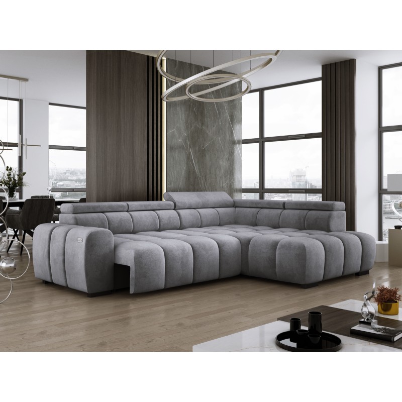 BULL L Right-Hand Corner Sofa with Electric Adjustment SALVADOR 14 VERSAILLES BULL L Right-Hand Corner Sofa with Electric Adjustment SALVADOR 14 VERSAILLES