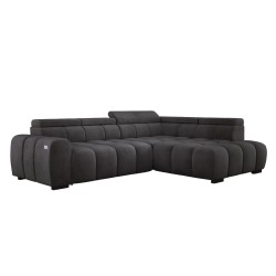 "BULL L Right-Hand Corner Sofa with Electric Adjustment in SALVADOR 15 VERSAILLES Style"