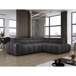 "BULL L Right-Hand Corner Sofa with Electric Adjustment in SALVADOR 15 VERSAILLES Style" "BULL L Right-Hand Corner Sofa with Electric Adjustment in SALVADOR 15 VERSAILLES Style"