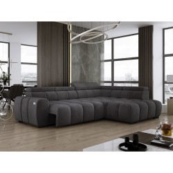 "BULL L Right-Hand Corner Sofa with Electric Adjustment in SALVADOR 15 VERSAILLES Style" "BULL L Right-Hand Corner Sofa with Electric Adjustment in SALVADOR 15 VERSAILLES Style"