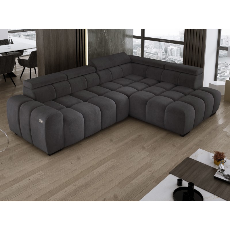 "BULL L Right-Hand Corner Sofa with Electric Adjustment in SALVADOR 15 VERSAILLES Style" "BULL L Right-Hand Corner Sofa with Electric Adjustment in SALVADOR 15 VERSAILLES Style"