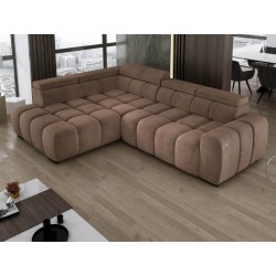 BULL L Left-Hand Corner Sofa with Electric Adjustment in SALVADOR 03 VERSAILLES Style