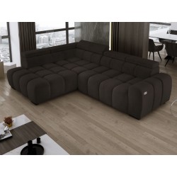 BULL L Left-Handed Corner Sofa with Electric Adjustment in SALVADOR 04 VERSAILLES