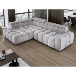BULL L Left-Handed Corner Sofa with Electric Adjustment in SALVADOR 13 VERSAILLES