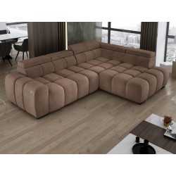 BULL L Right-Hand Corner Sofa with Electric Adjustment in SALVADOR 03 Versailles Style
