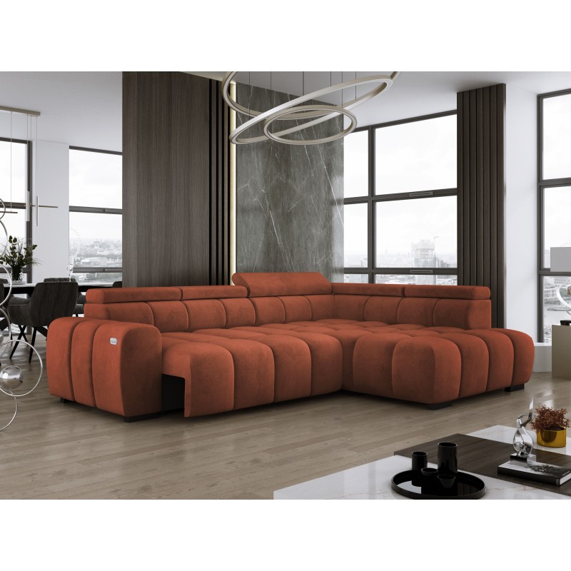BULL L Right-Hand Corner Sofa with Electric Adjustment SALVADOR 07 VERSAILLES BULL L Right-Hand Corner Sofa with Electric Adjustment SALVADOR 07 VERSAILLES