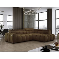 BULL L Right-Handed Corner Sofa with Electric Adjustment in SALVADOR 10 Versailles BULL L Right-Handed Corner Sofa with Electric Adjustment in SALVADOR 10 Versailles