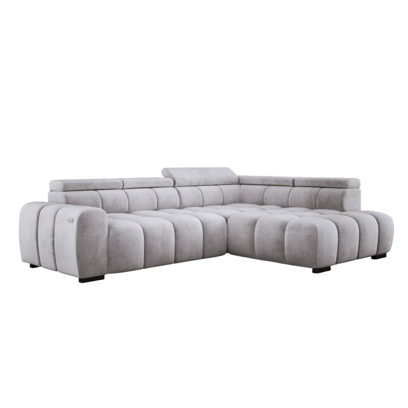 BULL L Right-Hand Corner Sofa with Electric Adjustment in SALVADOR 13 VERSAILLES Style BULL L Right-Hand Corner Sofa with Electric Adjustment in SALVADOR 13 VERSAILLES Style