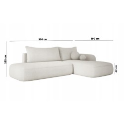 BABU Free-Standing L-Shaped Left Corner Sofa in CLOUD 03 Fabric BABU Free-Standing L-Shaped Left Corner Sofa in CLOUD 03 Fabric