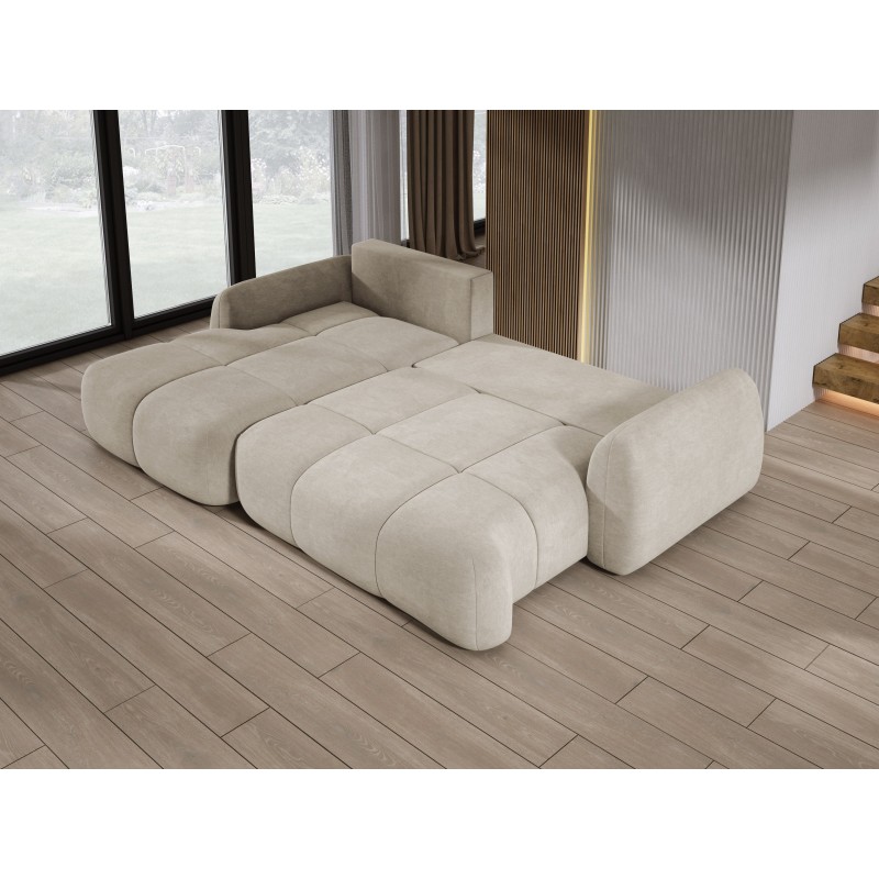 COCO Left-Hand Corner Sofa with Sleeping Function, Pillows and Storage in Cloud 03 Beige by Stork Furniture COCO Left-Hand Corner Sofa with Sleeping Function, Pillows and Storage in Cloud 03 Beige by Stork Furniture