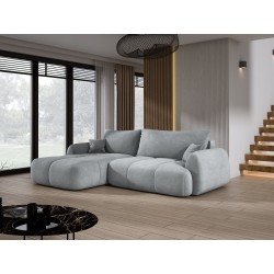 COCO Left-Handed Corner Sofa with Sleeping Function, Cushions, and Cloud 81 Ash Grey Storage from Stork Furniture COCO Left-Handed Corner Sofa with Sleeping Function, Cushions, and Cloud 81 Ash Grey Storage from Stork Furniture