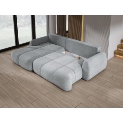COCO Left-Handed Corner Sofa with Sleeping Function, Cushions, and Cloud 81 Ash Grey Storage from Stork Furniture COCO Left-Handed Corner Sofa with Sleeping Function, Cushions, and Cloud 81 Ash Grey Storage from Stork Furniture