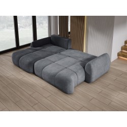 COCO Left-Handed Corner Sofa with Sleeping Function, Cushions, and Cloud 91 Dark Grey Storage Box by Stork Furniture COCO Left-Handed Corner Sofa with Sleeping Function, Cushions, and Cloud 91 Dark Grey Storage Box by Stork Furniture