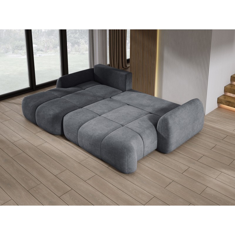 COCO Left-Handed Corner Sofa with Sleeping Function, Cushions, and Cloud 91 Dark Grey Storage Box by Stork Furniture COCO Left-Handed Corner Sofa with Sleeping Function, Cushions, and Cloud 91 Dark Grey Storage Box by Stork Furniture