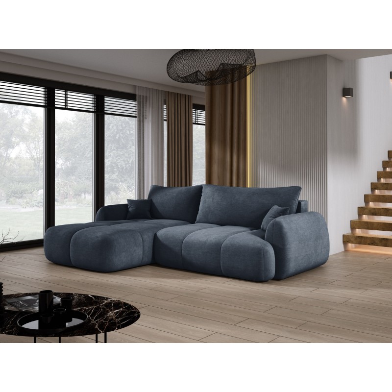 COCO Left-Hand Corner Sofa with Sleeping Function, Cushions, and Cloud 97 Graphite Storage by Stork Furniture COCO Left-Hand Corner Sofa with Sleeping Function, Cushions, and Cloud 97 Graphite Storage by Stork Furniture