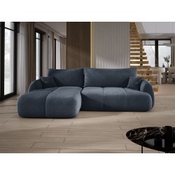 COCO Left-Hand Corner Sofa with Sleeping Function, Cushions, and Cloud 97 Graphite Storage by Stork Furniture COCO Left-Hand Corner Sofa with Sleeping Function, Cushions, and Cloud 97 Graphite Storage by Stork Furniture