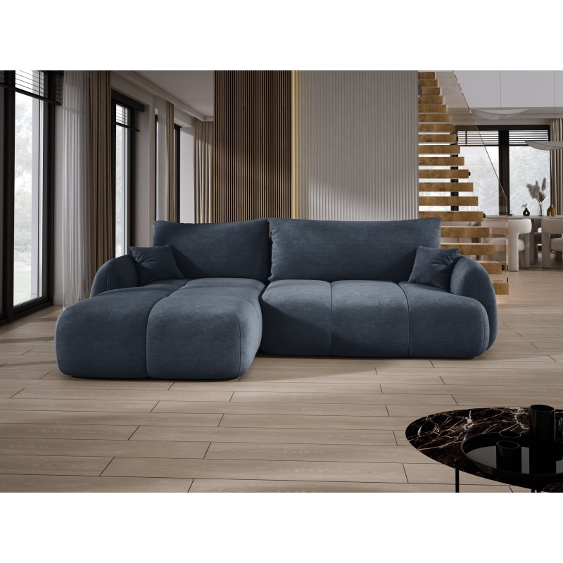 COCO Left-Hand Corner Sofa with Sleeping Function, Cushions, and Cloud 97 Graphite Storage by Stork Furniture COCO Left-Hand Corner Sofa with Sleeping Function, Cushions, and Cloud 97 Graphite Storage by Stork Furniture