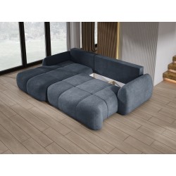 COCO Left-Hand Corner Sofa with Sleeping Function, Cushions, and Cloud 97 Graphite Storage by Stork Furniture COCO Left-Hand Corner Sofa with Sleeping Function, Cushions, and Cloud 97 Graphite Storage by Stork Furniture