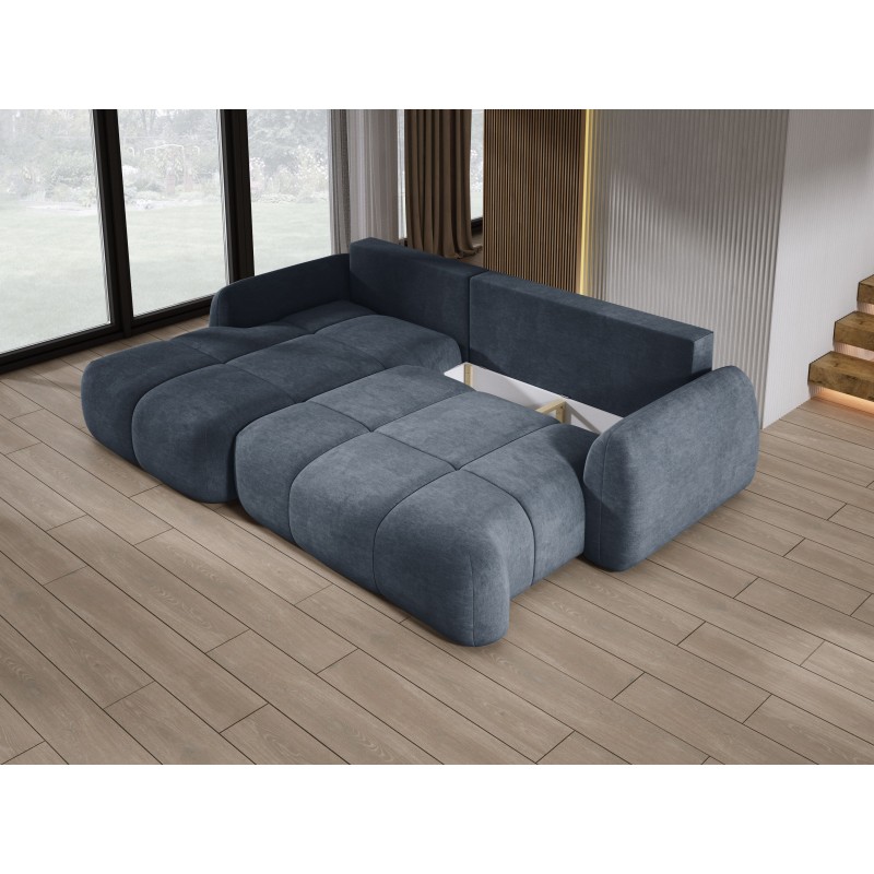 COCO Left-Hand Corner Sofa with Sleeping Function, Cushions, and Cloud 97 Graphite Storage by Stork Furniture COCO Left-Hand Corner Sofa with Sleeping Function, Cushions, and Cloud 97 Graphite Storage by Stork Furniture