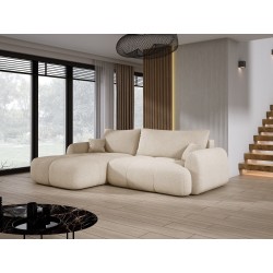 COCO Left-Handed Corner Sofa with Sleeping Function, Cushions and Storage in Cream - NowOrNever 06 by Stork Furniture COCO Left-Handed Corner Sofa with Sleeping Function, Cushions and Storage in Cream - NowOrNever 06 by Stork Furniture