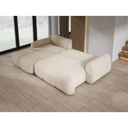 COCO Left-Handed Corner Sofa with Sleeping Function, Cushions and Storage in Cream - NowOrNever 06 by Stork Furniture COCO Left-Handed Corner Sofa with Sleeping Function, Cushions and Storage in Cream - NowOrNever 06 by Stork Furniture