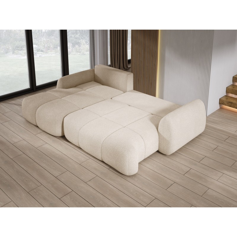 COCO Left-Handed Corner Sofa with Sleeping Function, Cushions and Storage in Cream - NowOrNever 06 by Stork Furniture COCO Left-Handed Corner Sofa with Sleeping Function, Cushions and Storage in Cream - NowOrNever 06 by Stork Furniture
