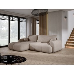 COCO Left-Handed Corner Sofa with Sleep Function, Cushions and Storage Compartment in Cappuccino 16 by NowOrNever Stork Furnitur COCO Left-Handed Corner Sofa with Sleep Function, Cushions and Storage Compartment in Cappuccino 16 by NowOrNever Stork Furnitur