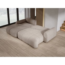 COCO Left-Handed Corner Sofa with Sleep Function, Cushions and Storage Compartment in Cappuccino 16 by NowOrNever Stork Furnitur COCO Left-Handed Corner Sofa with Sleep Function, Cushions and Storage Compartment in Cappuccino 16 by NowOrNever Stork Furnitur
