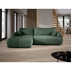 COCO Left-Hand Corner Sofa with Sleeping Function, Cushions, and Storage in Dark Green - NowOrNever 37 by Stork Furniture COCO Left-Hand Corner Sofa with Sleeping Function, Cushions, and Storage in Dark Green - NowOrNever 37 by Stork Furniture