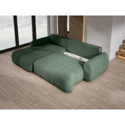 COCO Left-Hand Corner Sofa with Sleeping Function, Cushions, and Storage in Dark Green - NowOrNever 37 by Stork Furniture COCO Left-Hand Corner Sofa with Sleeping Function, Cushions, and Storage in Dark Green - NowOrNever 37 by Stork Furniture