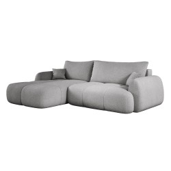 COCO Left-Hand Corner Sofa with Sleep Function, Cushions and Storage in Ash Gray by NowOrNever 83 Stork Furniture