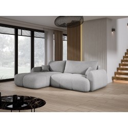 COCO Left-Hand Corner Sofa with Sleep Function, Cushions and Storage in Ash Gray by NowOrNever 83 Stork Furniture COCO Left-Hand Corner Sofa with Sleep Function, Cushions and Storage in Ash Gray by NowOrNever 83 Stork Furniture
