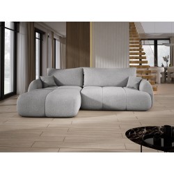 COCO Left-Hand Corner Sofa with Sleep Function, Cushions and Storage in Ash Gray by NowOrNever 83 Stork Furniture COCO Left-Hand Corner Sofa with Sleep Function, Cushions and Storage in Ash Gray by NowOrNever 83 Stork Furniture