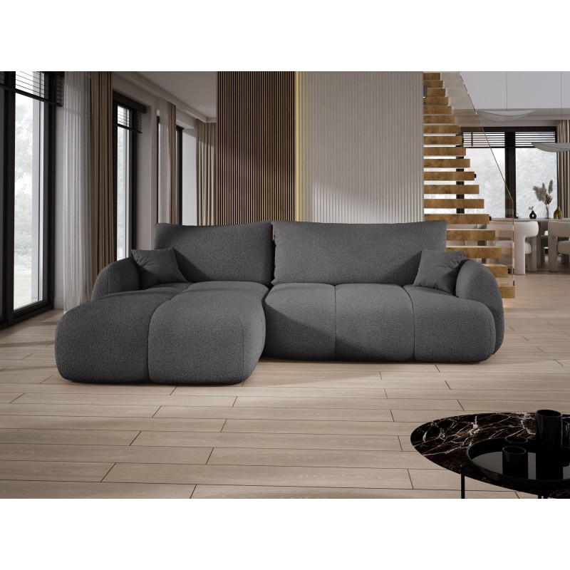 "COCO Left-Hand Corner Sofa with Sleep Function, Cushions, and Storage in NowOrNever 92 Grey by Stork Furniture" "COCO Left-Hand Corner Sofa with Sleep Function, Cushions, and Storage in NowOrNever 92 Grey by Stork Furniture"