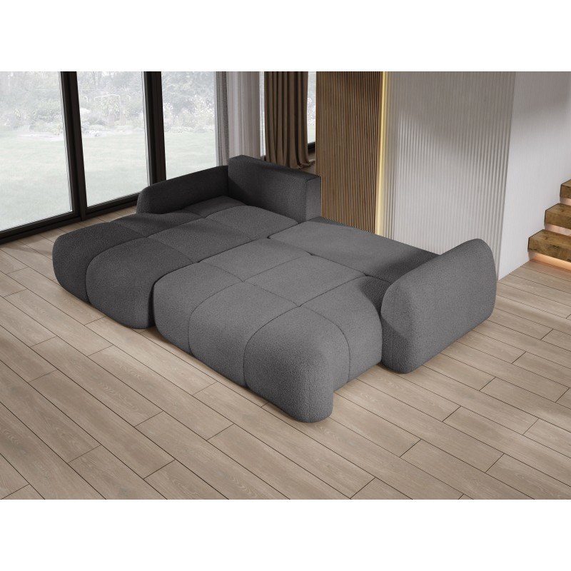 "COCO Left-Hand Corner Sofa with Sleep Function, Cushions, and Storage in NowOrNever 92 Grey by Stork Furniture" "COCO Left-Hand Corner Sofa with Sleep Function, Cushions, and Storage in NowOrNever 92 Grey by Stork Furniture"