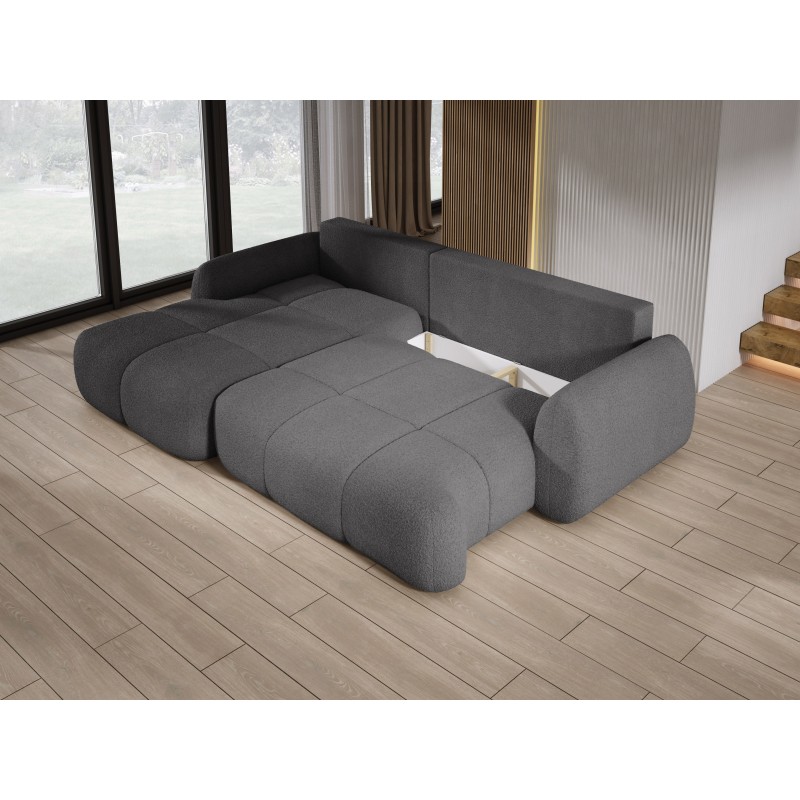 "COCO Left-Hand Corner Sofa with Sleep Function, Cushions, and Storage in NowOrNever 92 Grey by Stork Furniture" "COCO Left-Hand Corner Sofa with Sleep Function, Cushions, and Storage in NowOrNever 92 Grey by Stork Furniture"